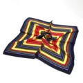 Donna foulard quadrato in seta 60cm geometrico colorato moda elegante variante - Colore 004