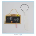 White kids necktie featuring a convenient elastic band, cute formal accessory detail view. - Necktie/036