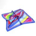 Vibrant colorful geometric silk square scarf 60cm women fashion accessory multicolor design - Color 009