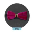 Noeud papillon en velours magenta pour homme, boucle centrale strassée, accessoire mariage. - 008 Rose rouge