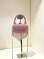 Rosa Strass Fransen Abendtasche, glänzende Kristall Umhängetasche für Party und Hochzeit. - A202 Stil (A202) / Rosa