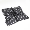 Women Black White Polka Dot Square Silk Scarf Elegant Fashion Neckerchief Accessory - Color 013