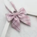 Farfallina per uniforme JK a quadri rosa, accessorio per colletto marinaio giapponese. - Colore 003