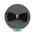 Noeud papillon en velours noir pour hommes, détail de cristal de strass élégant accessoire formel - 010 Noir