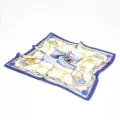 Elegant women's 60cm silk square scarf with classic equestrian print and contrast border for stylish. - Color 015