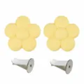 Cute floral silicone car air vent clip aromatherapy decoration, yellow flower fresh style. - Pair of 2 / Yellow