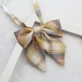 Japanese JK uniform plaid bow tie accessory, sharp corner sailor collar ribbon variant. - Color 015
