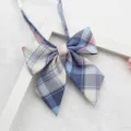 JK Uniform Plaid Bow Tie Cute Japanese Sailor Suit Sharp Corner Ribbon Neckwear Variant - Color 019