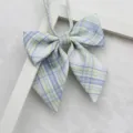 Plaid JK uniform bow tie, Japanese style school bow tie, student collar accessory for daily outfit. - Color 023