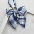 Japanese style JK uniform plaid bow tie, cute sharp corner sailor suit neckwear variant. - Color 031