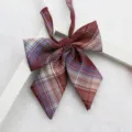 Japanese JK uniform plaid bow tie, sweet sailor suit sharp corner ribbon for daily wear. - 042