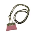 Mini sac à main rose en cuir PU pendentif avec chaîne, accessoire élégant sac bandoulière. - Rose