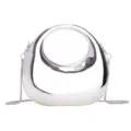 Silberne metallische hohle Kreis Handtasche stylische Acryl Umhängetasche für Damen Mode. - Silber