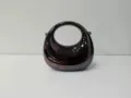 Glänzende dunkellila Acryl Umhängetasche, mini metallische runde Beuteltasche für Damen - Schwarz