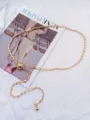 Fashion metal leather interwoven chain belt for women versatile chic waist jewelry accessories - White Woven Chain (A045) / White