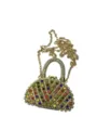 Glänzende Strass Halbmond Abendtasche Handtasche mit goldener Kette Umhängetasche - Langer Halbkreis-Stil (A077-14)