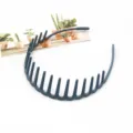 Dark grey tooth hair hoop non-slip wave headband daily face washing hair accessories for women. - Braided Wave Style (F-091) / Slate Gray