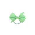 Élastique à cheveux nœud en ruban gros-grain vert clair, style queue d'hirondelle pour enfants. - Vert clair
