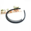 Matte non-slip tooth headband for women, daily hair styling accessory, comfortable fit. - Woven Texture Style (F-089) / 1 Piece / Navy Blue