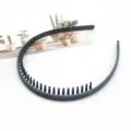 Dark grey non-slip teeth headband minimalist frosted hair hoop for daily face washing makeup styling - F-088 Wave Style / 1 Piece / Slate Gray
