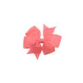 Gros plan détaillé d'un nœud pour cheveux en ruban gros-grain rose, texture soignée. - 16#