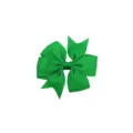 Nœud de cheveux en ruban gros-grain vert, pince à cheveux mignonne de 3 pouces pour filles. - 14#