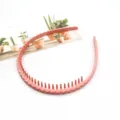 Pink Plastic Toothed Headband Non-Slip Hair Hoop Minimalist Daily Hair Accessory for Women - Braided Wave Style (F-089) / Pink