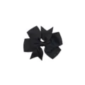Barrette nœud papillon en ruban gros-grain noir, accessoire de cheveux uni de 3 pouces. - 10#