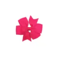 Gros plan sur les détails d'un nœud de cheveux en ruban rose vif, jolie pince enfant. - 9#