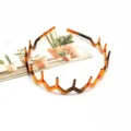 Korean style wave teeth non-slip matte headband versatile brown hair hoop accessory - Style F-090 / 1 Piece / Tortoise Shell