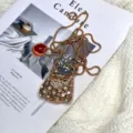 Mini Strass Handtasche Anhänger Halskette, elegante gold Kette Kristall hohle Tasche Schmuck - Kette Stil 1 (A186) / Gold