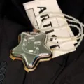 Silberner Stern Metallische Umhängetasche mit Perlenriemen Süße Smiley Gesicht Clutch - Silberner Stern Künstliche Perlenkette (A178)