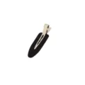 Seamless duckbill hair clip for makeup and styling, black and metal minimalist design detail - Black