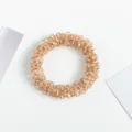 Champagne crystal hair tie sparkling bead elastic hair band and stylish bracelet dual use accessory - Champagne