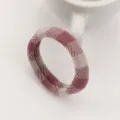 Cute pink plaid hair tie elastic hair rope soft towel hair band for women daily autumn style - Purple