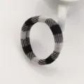 Black and white plaid elastic hair tie scrunchie, soft seamless towel ring for daily styling. - Black