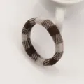 Brown plaid hair tie, elastic towel circle hair scrunchie, autumn daily casual hair accessories. - Brown