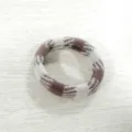 Seamless elastic hair tie brown white patterned towel ring daily hair accessories for women - Light Coffee (Thick)