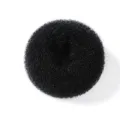 Close-up detail shot of the black mesh hair donut bun maker, showing the fine texture. - M