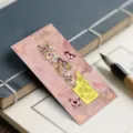 Marque-page en métal papillon rose, style chinois vintage fleur de pêcher clip de lecture. - Langage Romantique des Papillons