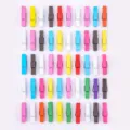 Pinzas de madera de colores mini clips decorativos para pared de fotos notas papelería manualidades - Pinzas de colores / 50 uds