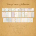 Vintage retro decorative scrapbook paper set for DIY journaling and crafts projects. - Vintage Memories / 60 Cards