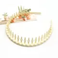 Korean wave tooth anti-slip headband for women, comfortable daily hair hoop accessory. - F-016 Wave Style / 1 Piece / Off White