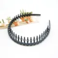 Dark grey plastic toothed headband, non-slip wavy hair hoop for women hair styling and daily wear. - F-016 Wave Style / 1 Piece / Slate Gray