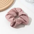 Silk satin hair scrunchie for women, elegant pink ponytail holder hair band hair accessories. - Korean Pink