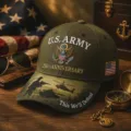 Cappello da baseball commemorativo del 250° anniversario dell'esercito USA ricamato - Adulto 56-60cm Regolabile / Verde militare
