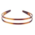 Retro tortoiseshell double band headband minimalist hair hoop for daily wear face washing - Double Layer Style (F-082) / 1 Piece / Tortoise Shell