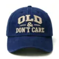 Cappellino da baseball vintage in cotone lavato per uomo donna, cappello parasole ricamato - Adulto 56-60cm Regolabile / Blu navy