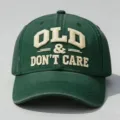 Berretto da baseball verde lavato stile retro con dettagli ricamati, cappello sole. - Adulto 56-60cm Regolabile / Verde