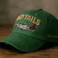 Berretto da baseball vintage in cotone verde con aereo da caccia militare ricamato. - Verde